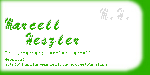 marcell heszler business card